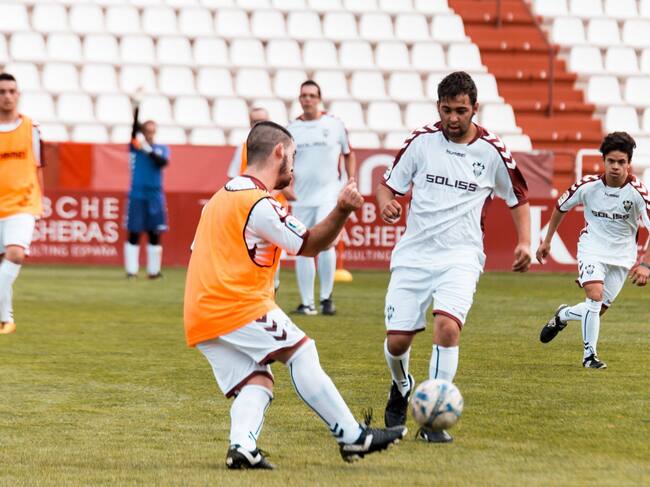 Jugadores del Albacete Genuine durante un entrenamiento