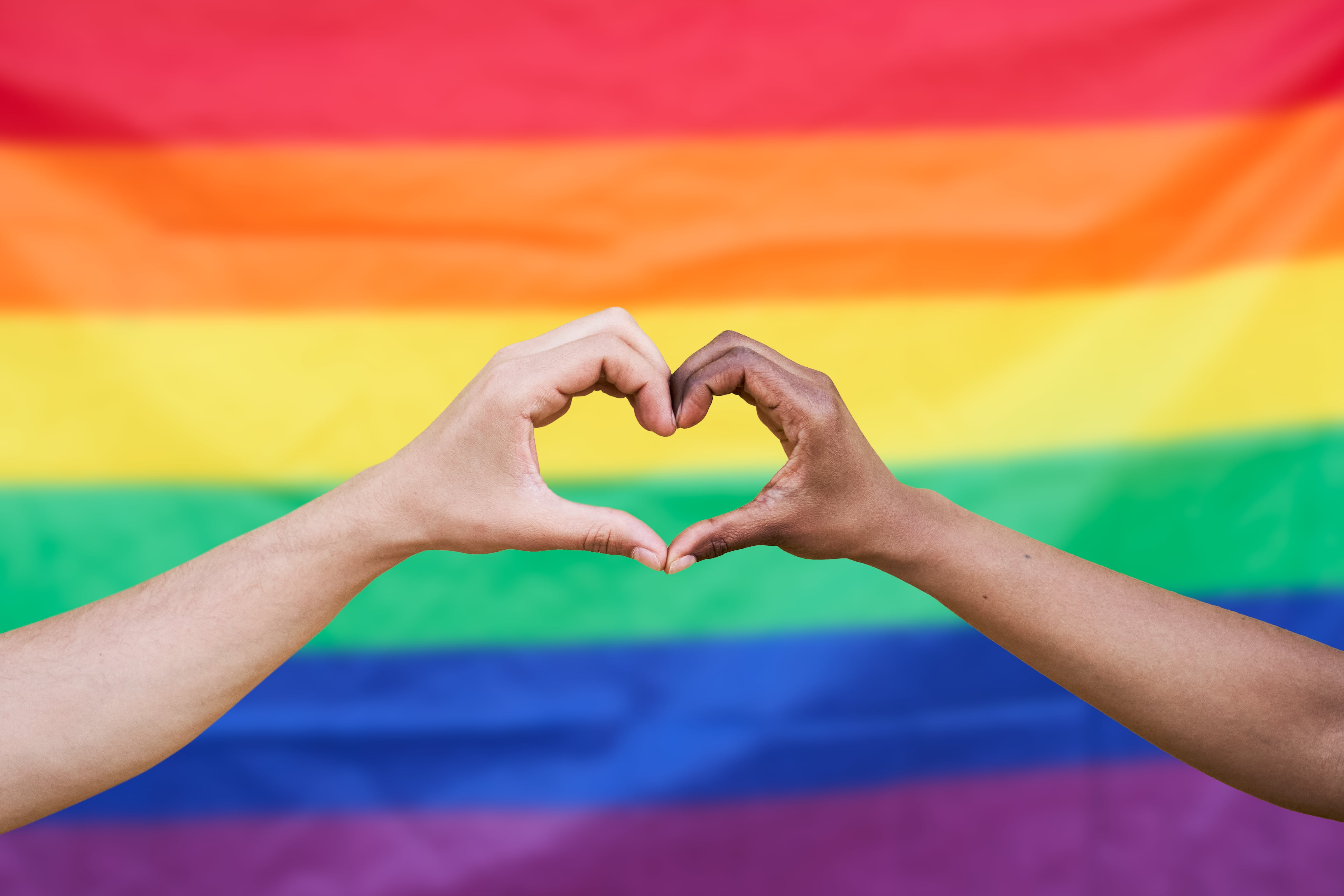 Bandera arcoiris del colectivo LGTBI+