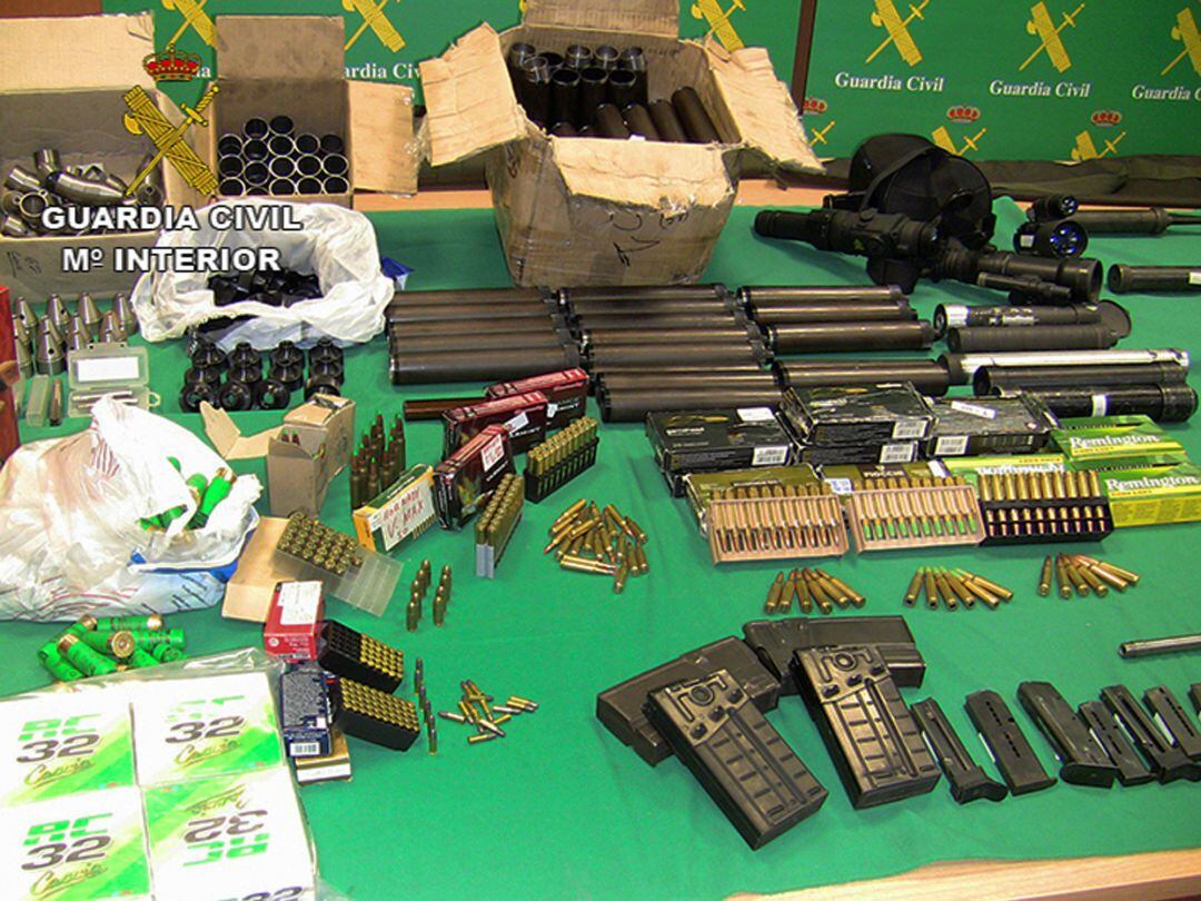 Parte del cargamento incautado.