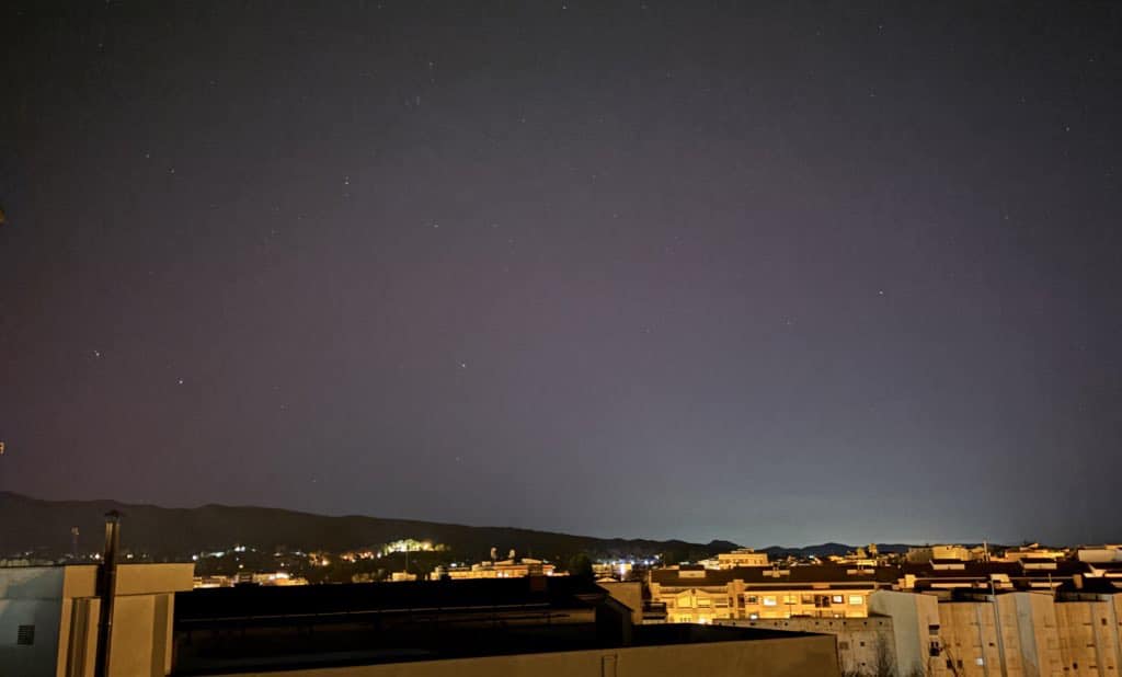 Aurora boreal en Ontinyent (Foto: Meteontinyent)