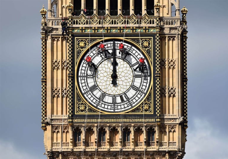 Limpieza del Big Ben en 2014