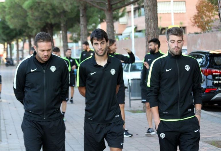 Ivan Buigues junto a Dalmau y Tevenet, en una concentración del equipo