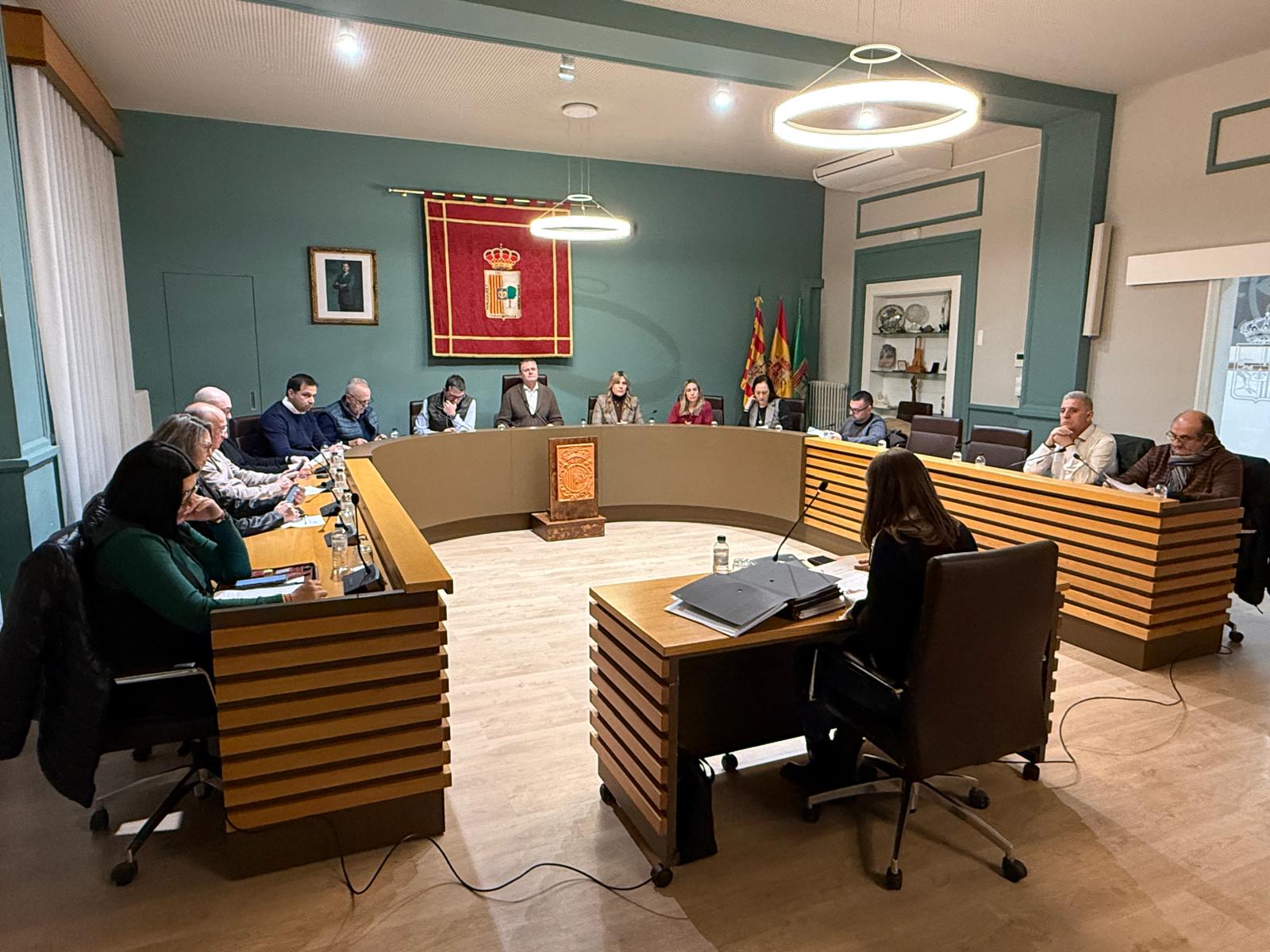 El Ayuntamiento de Fraga en pleno.
