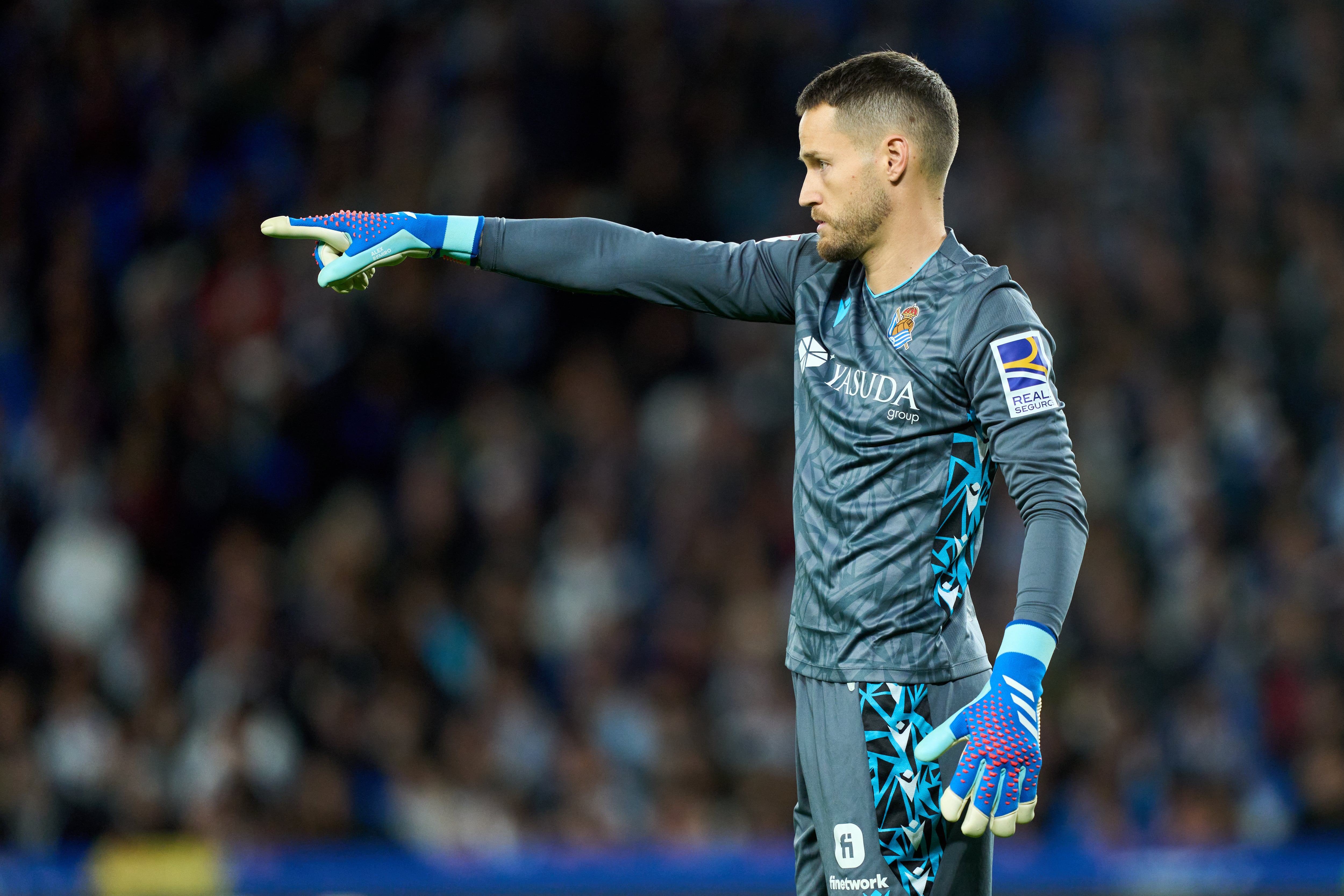 Álex Remiro, durante el partido de Liga entre la Real Sociedad y el FC Barcelona, disputado la semana pasada en el Reale Arena de Donostia