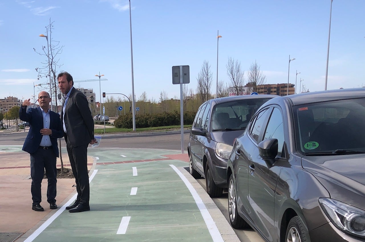 Visita al carril bici realizado en el paseo de Juan Carlos I