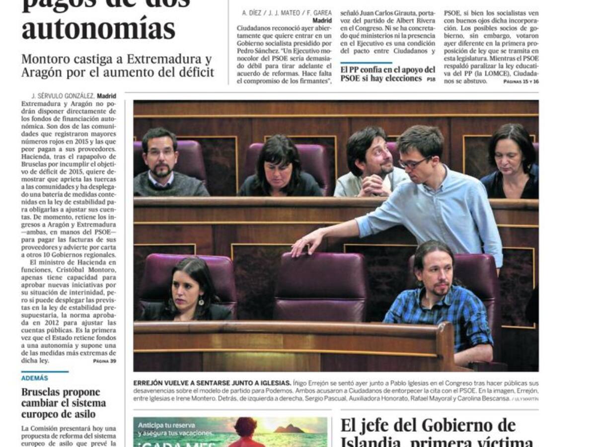 Portadas periódicos 6 de abril de 2016