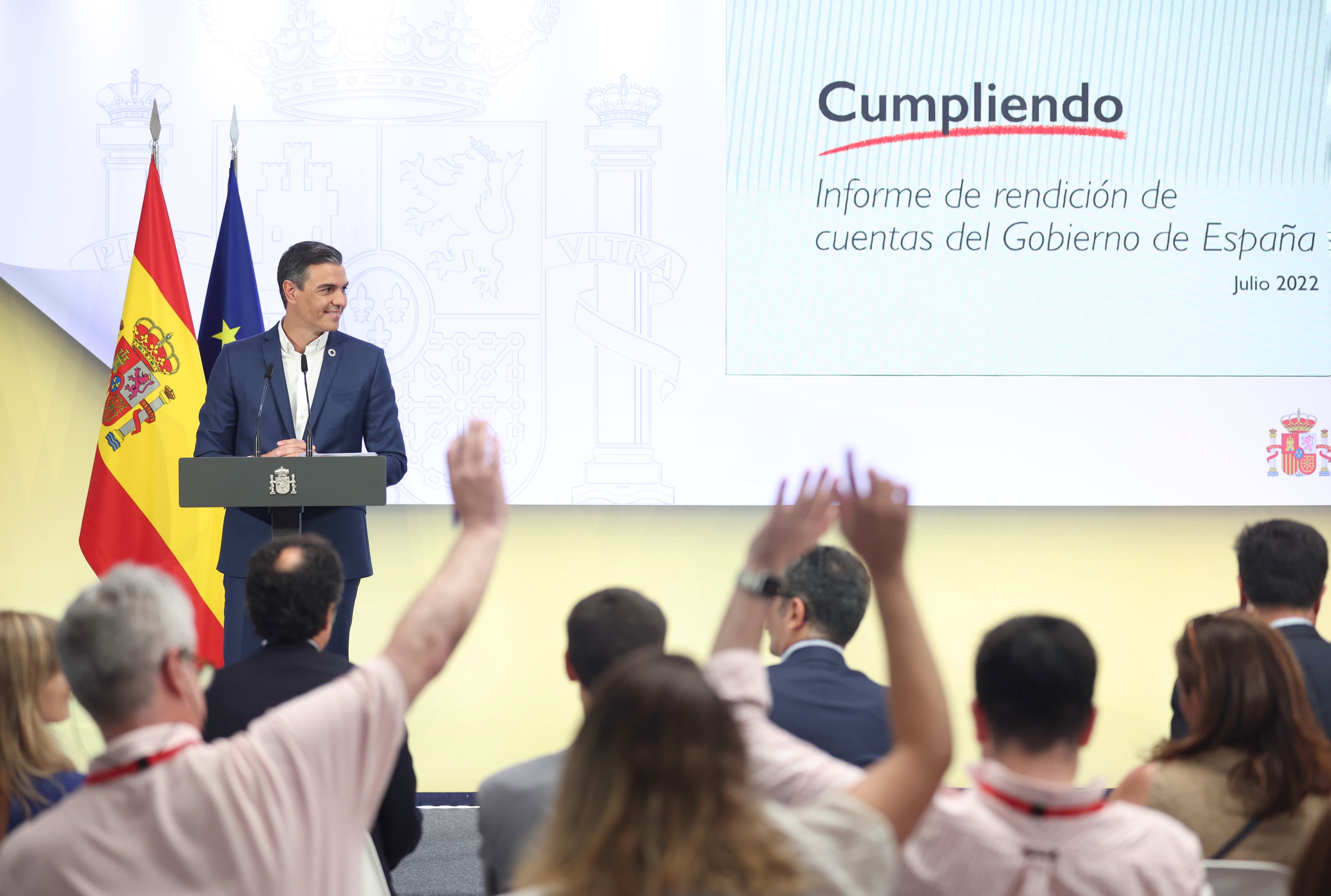 El presidente del Gobierno, Pedro Sánchez, hace balance.