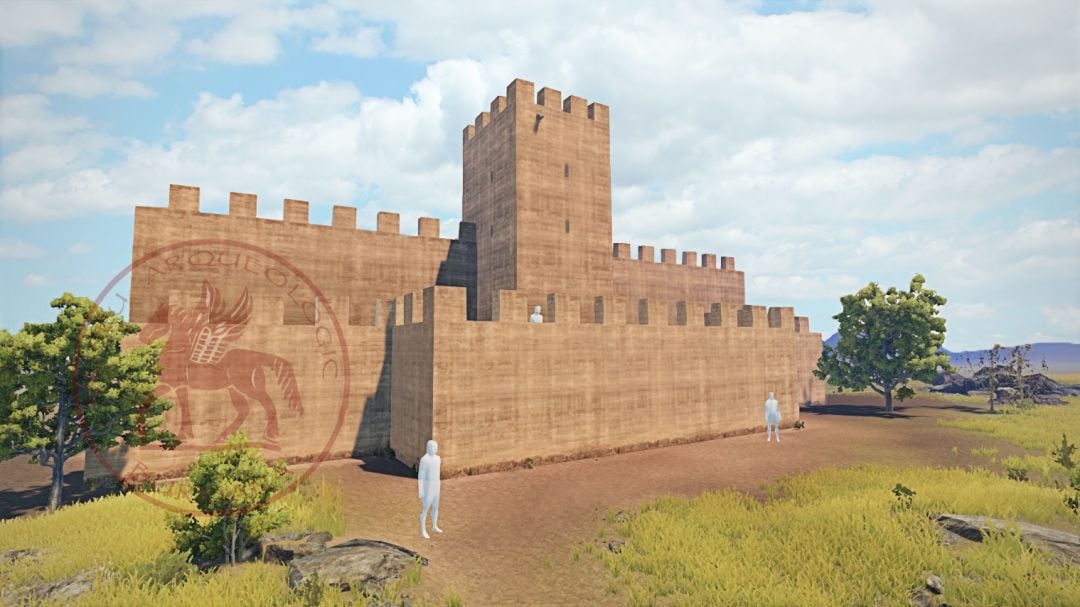 Recreacción torre y muralla de la Abadía de Borriana