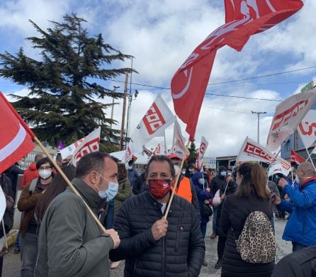 Responsables de UGT en la concentración