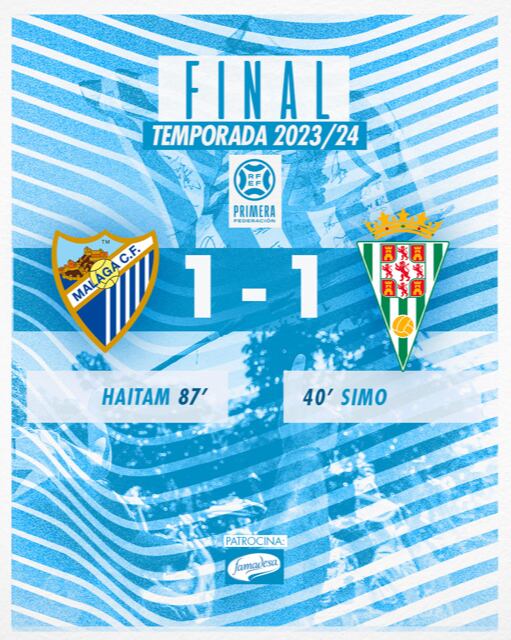 El Málaga logró empatar el partido ante el Córdoba en los minutos finales