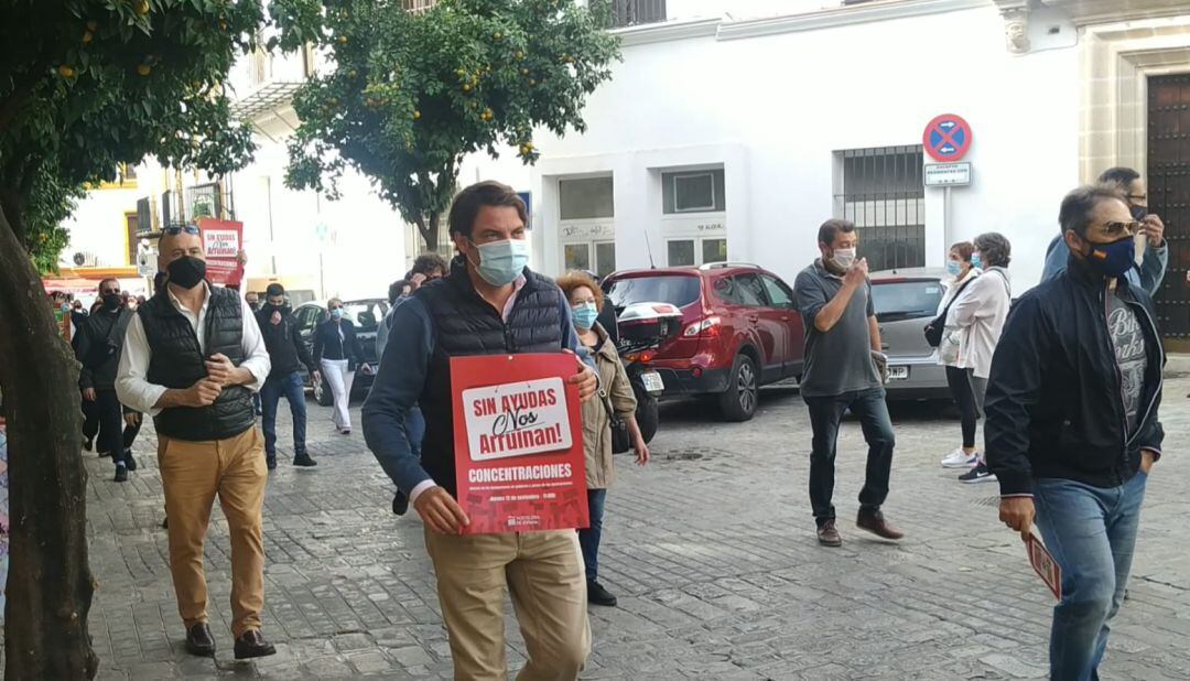 Protesta de hosteleros de Jerez este jueves