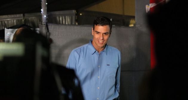 Pedro Sánchez, a su llegada al FIB