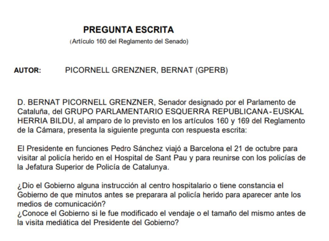 ERC aprieta al Gobierno con 200 preguntas independentistas tras permitir la investidura de Sánchez