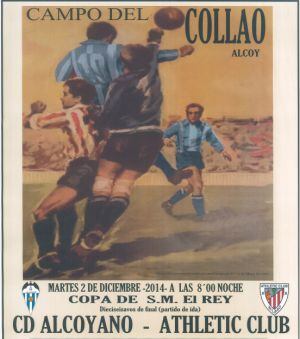 Cartel anunciador del partido diseñado por el Alcoyano