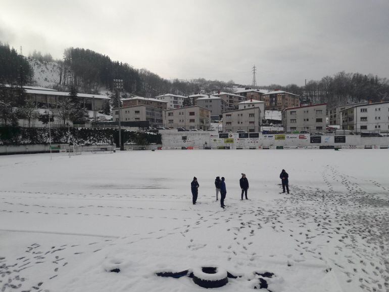 Imagen del campo del Ordizia esta mañana