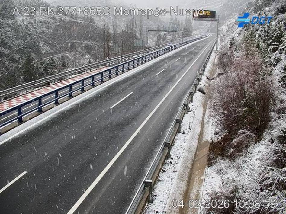 Cámara de la DGT en la A-23, el puerto de Monrepós
