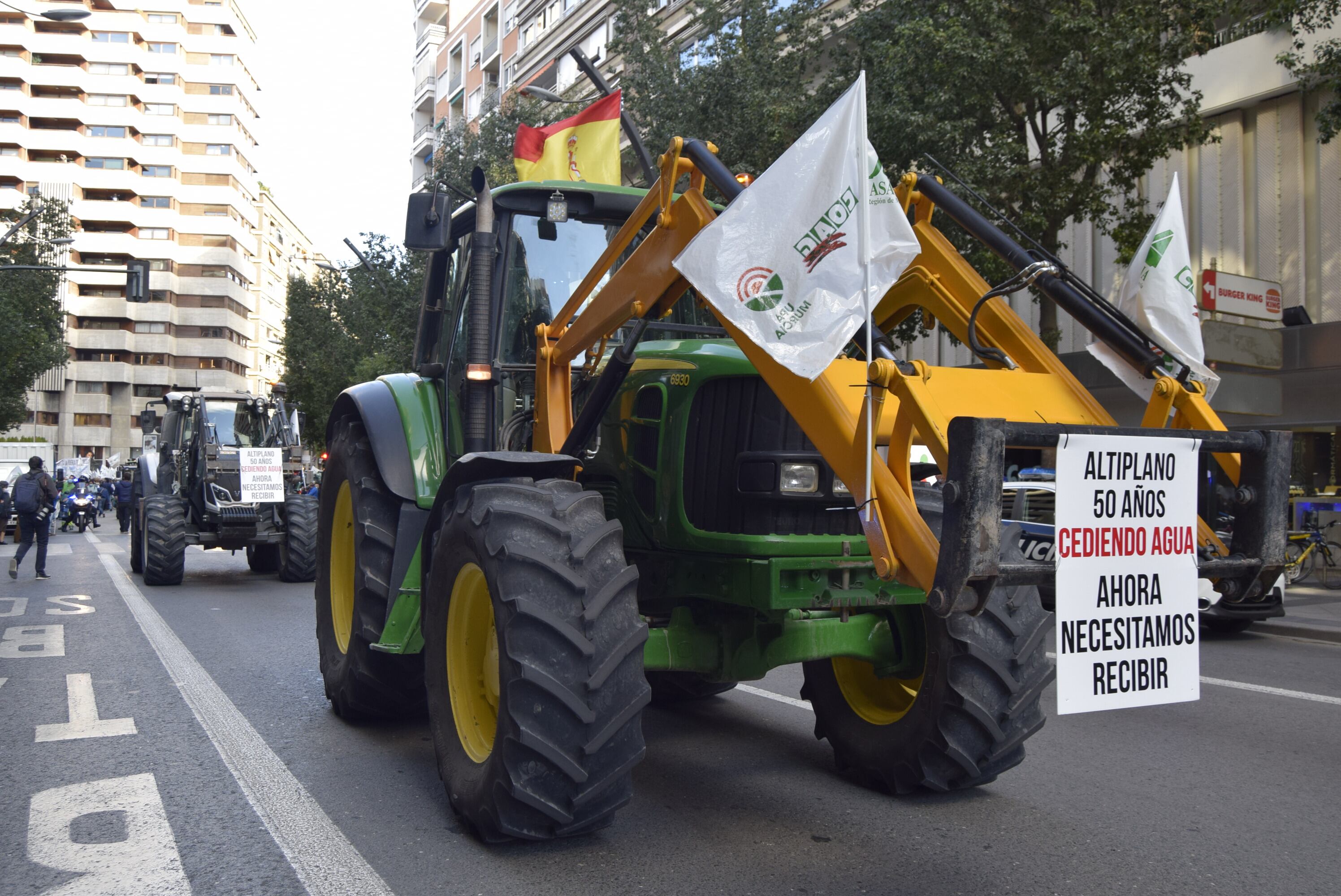 Tractores en la protesta del sector agrario en Murcia