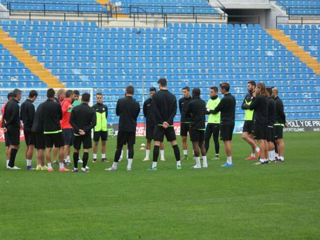 Imagen del entrenamiento de esta mañana en el Rico Pérez
