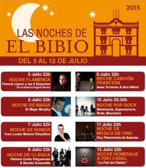 Cartel noches de El Bibio