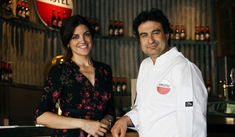 Jimena Mazucco junto a Pepe Rodríguez, Premio Nacional de Gastronomía 2010 y miembro del jurado del programa de televisión MasterChef