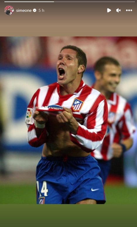 Publicación del Cholo Simeone en su Instagram