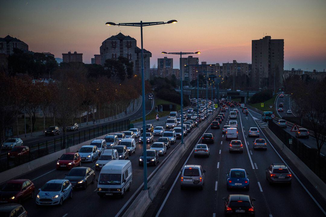 Imagen de archivo de una de las vías de acceso a Barcelona