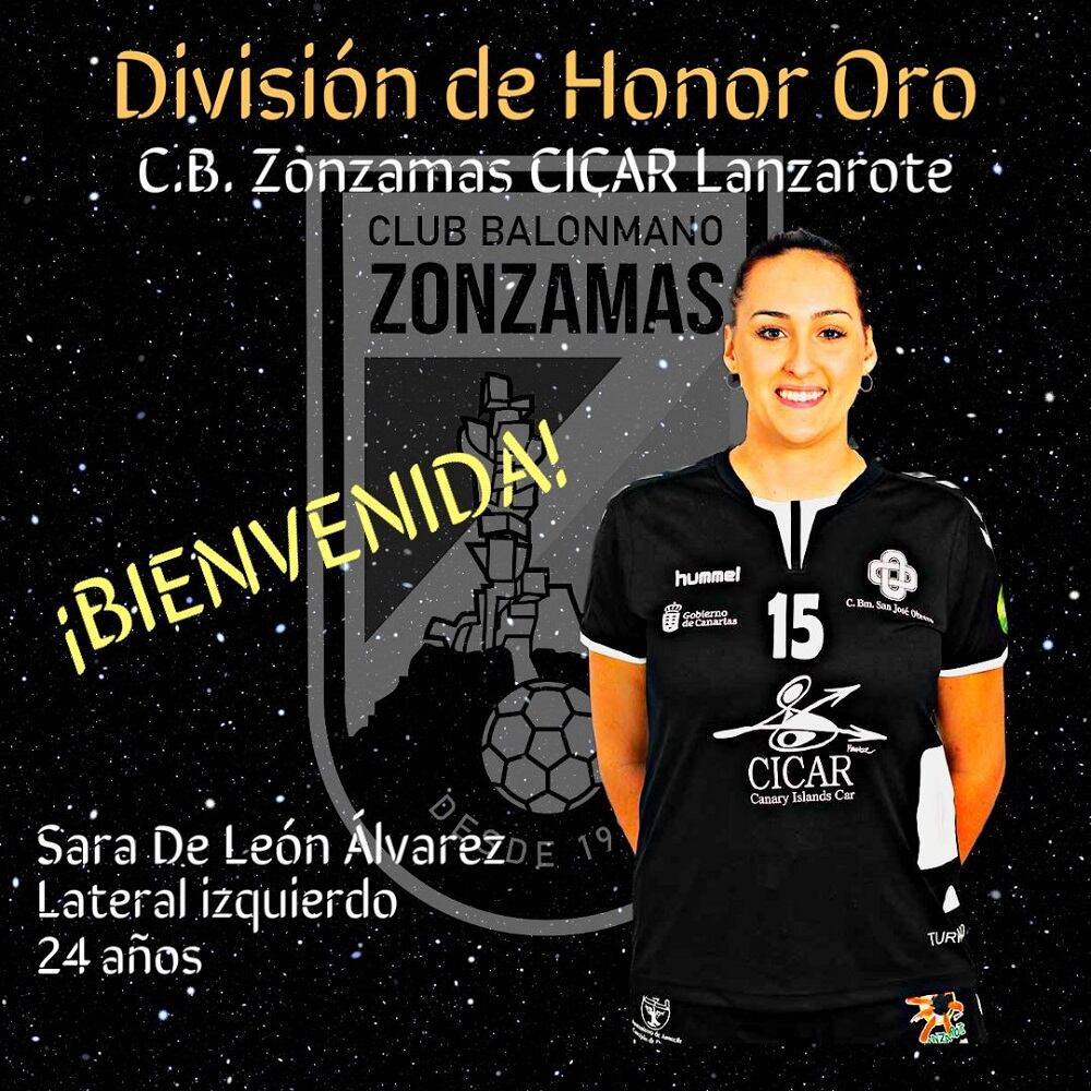 Sara de León con la camiseta del Zonzamas.