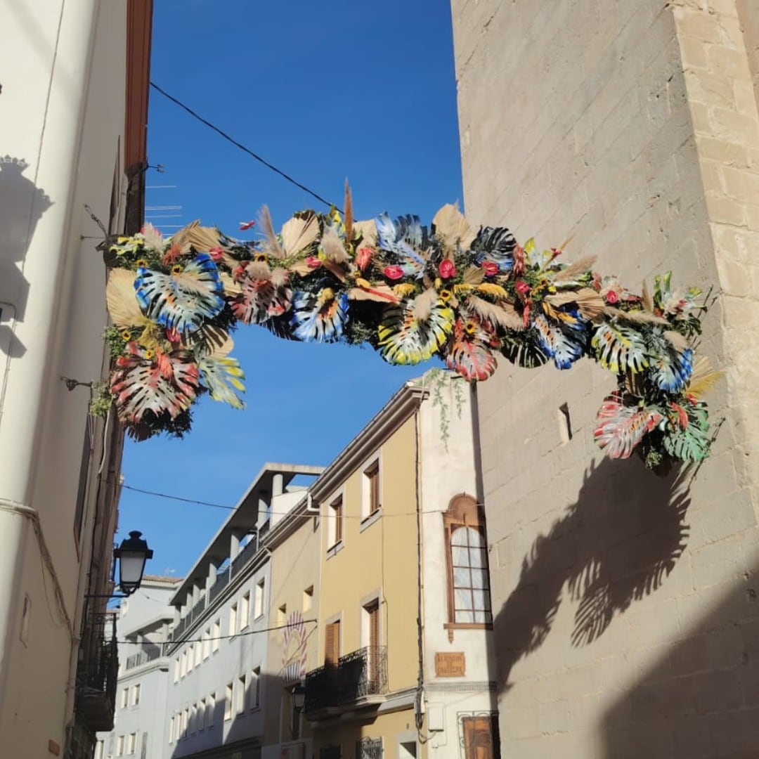 Exposición de productos del campo