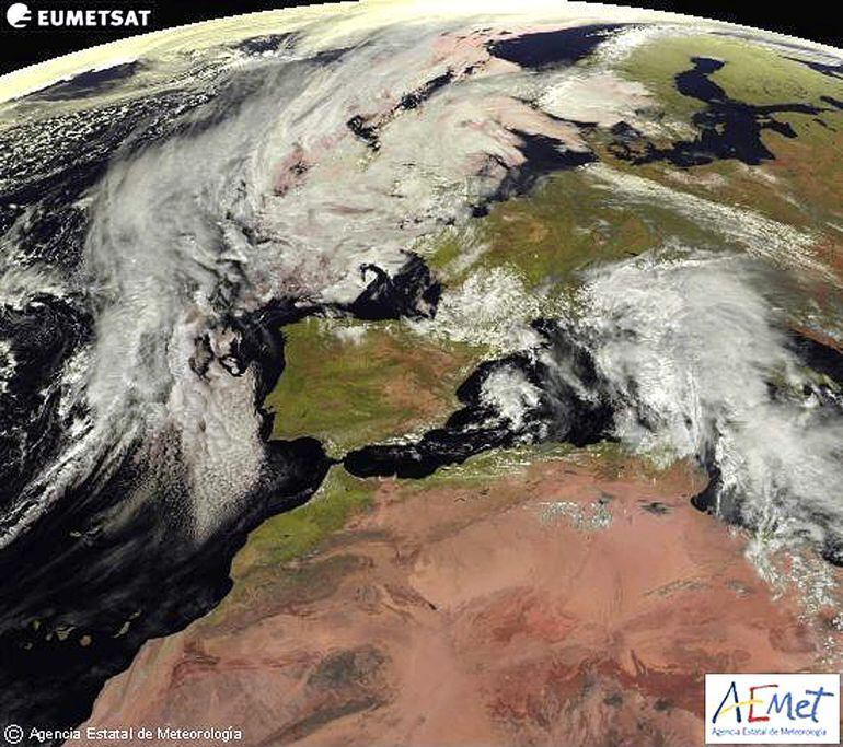 GRA131. MADRID, 16/03/2015.- Imagen tomada por el satélite Meteosat para la Agencia Estatal de Meteorología (Aemet)