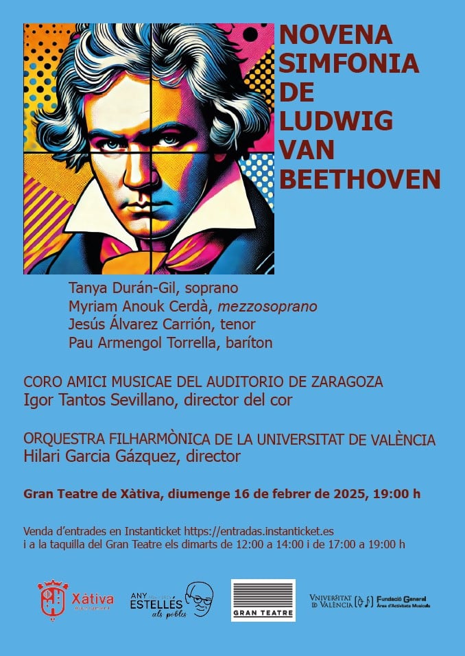 Cartel de Beethoven en Xàtiva. Fuente: OFUV