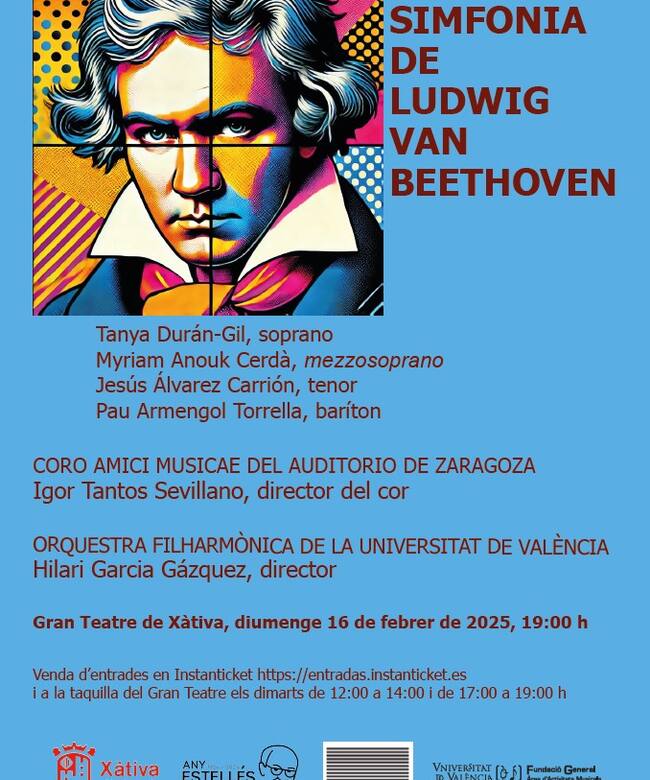 Cartel de Beethoven en Xàtiva. Fuente: OFUV