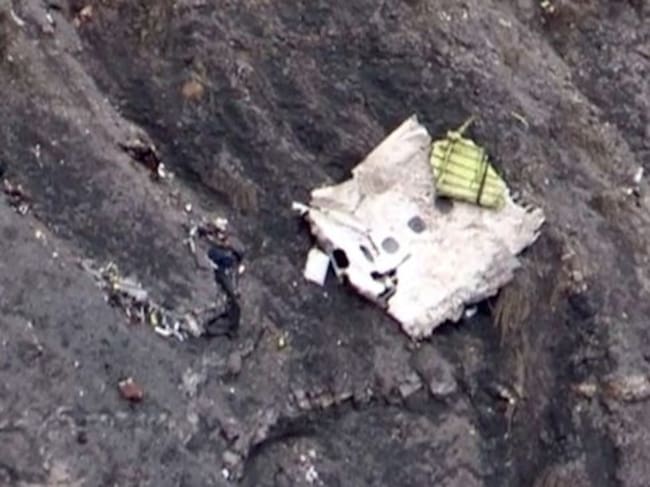 Fuselaje del avión siniestrado.