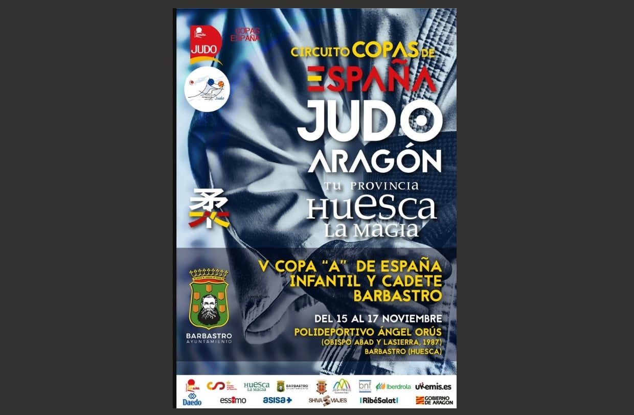 La Copa de España de Judo se celebrará en Barbastro desde este viernes hasta el domingo