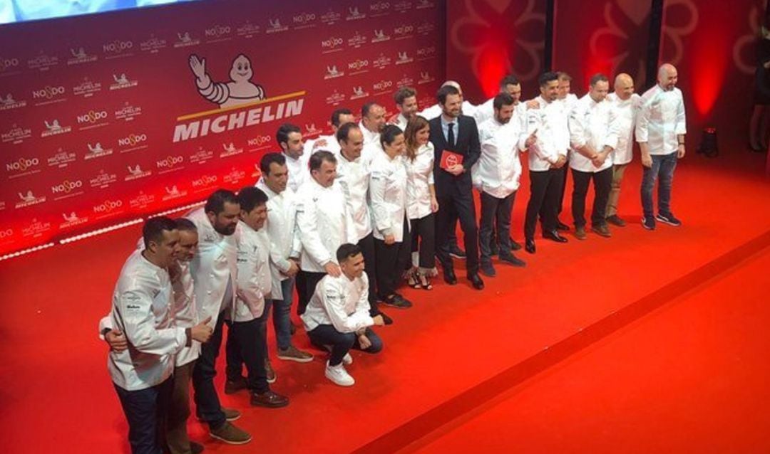 Los premiados en la gala Michelin