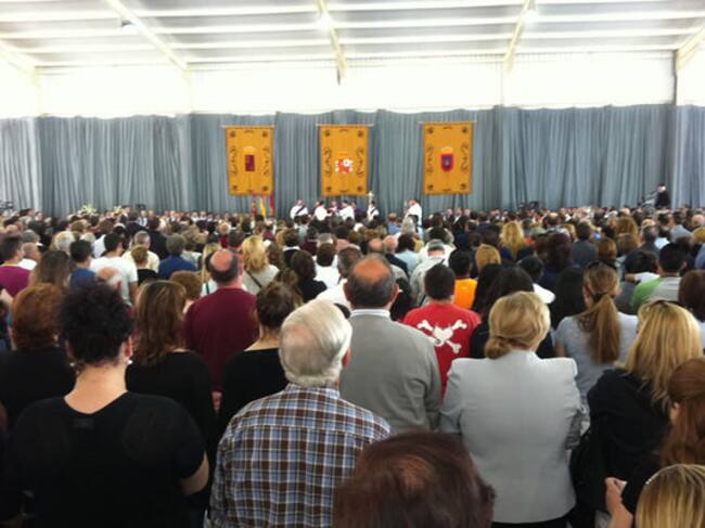 Imágenes de la misa por los fallecidos del terremoto de Lorca