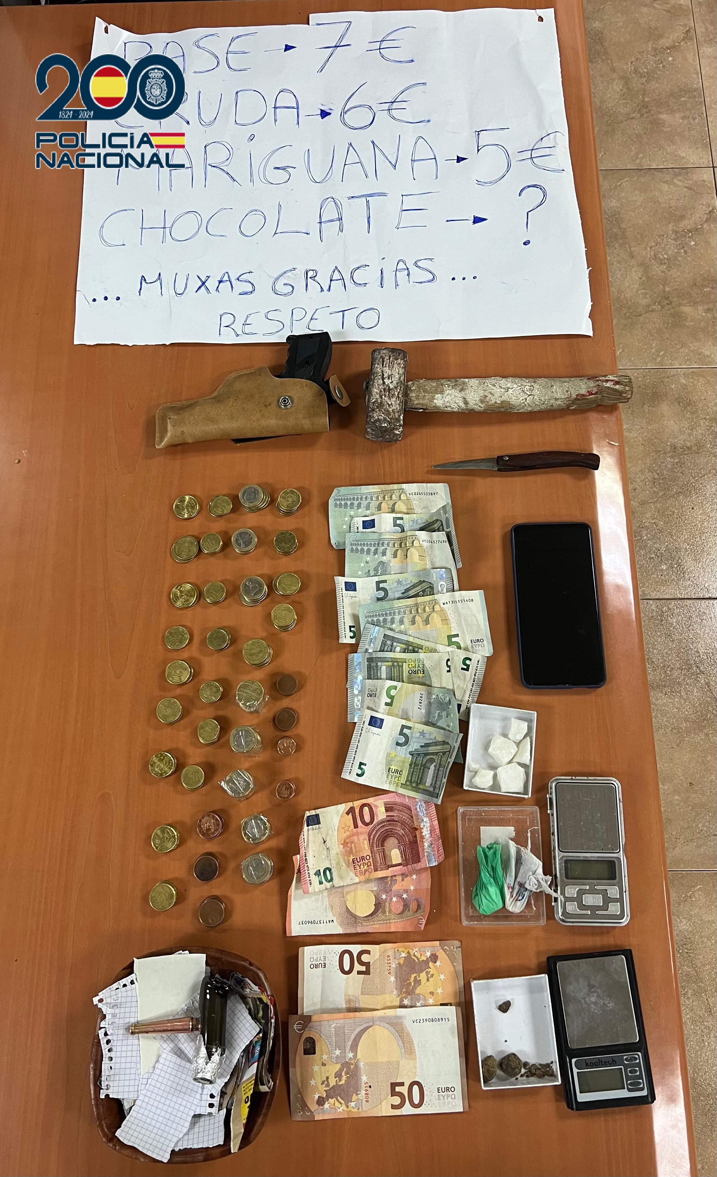 Desmantelado un punto de venta de droga en La Fama, Murcia