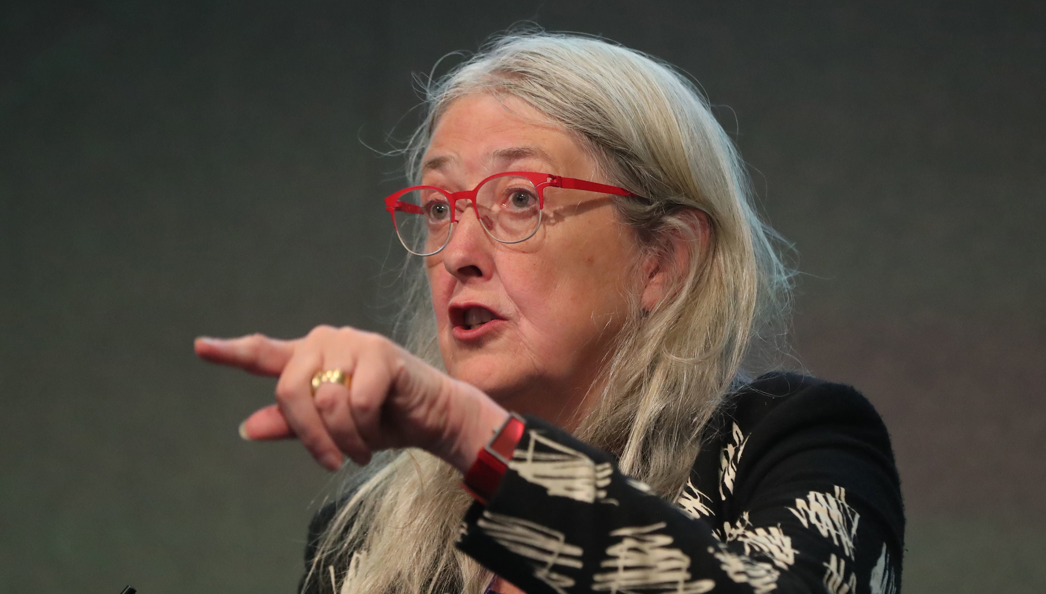 La historiadora Mary Beard. (Photo by Niall Carson/PA Images via Getty Images)