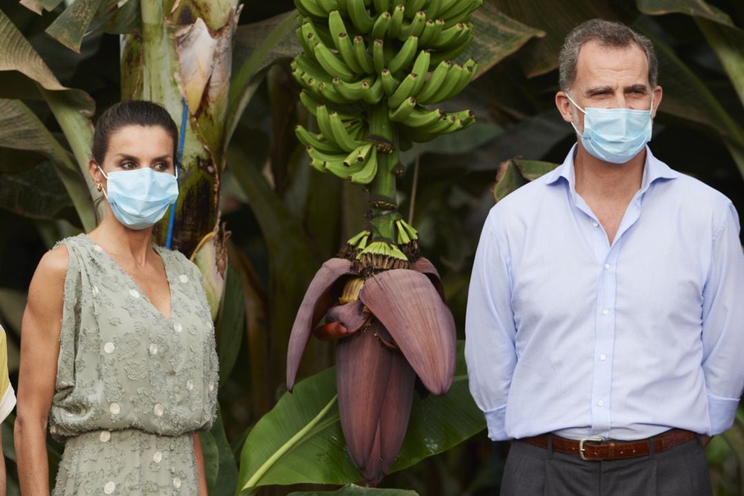 La reina Letizia y el rey Felipe VI en su visita a Canarias