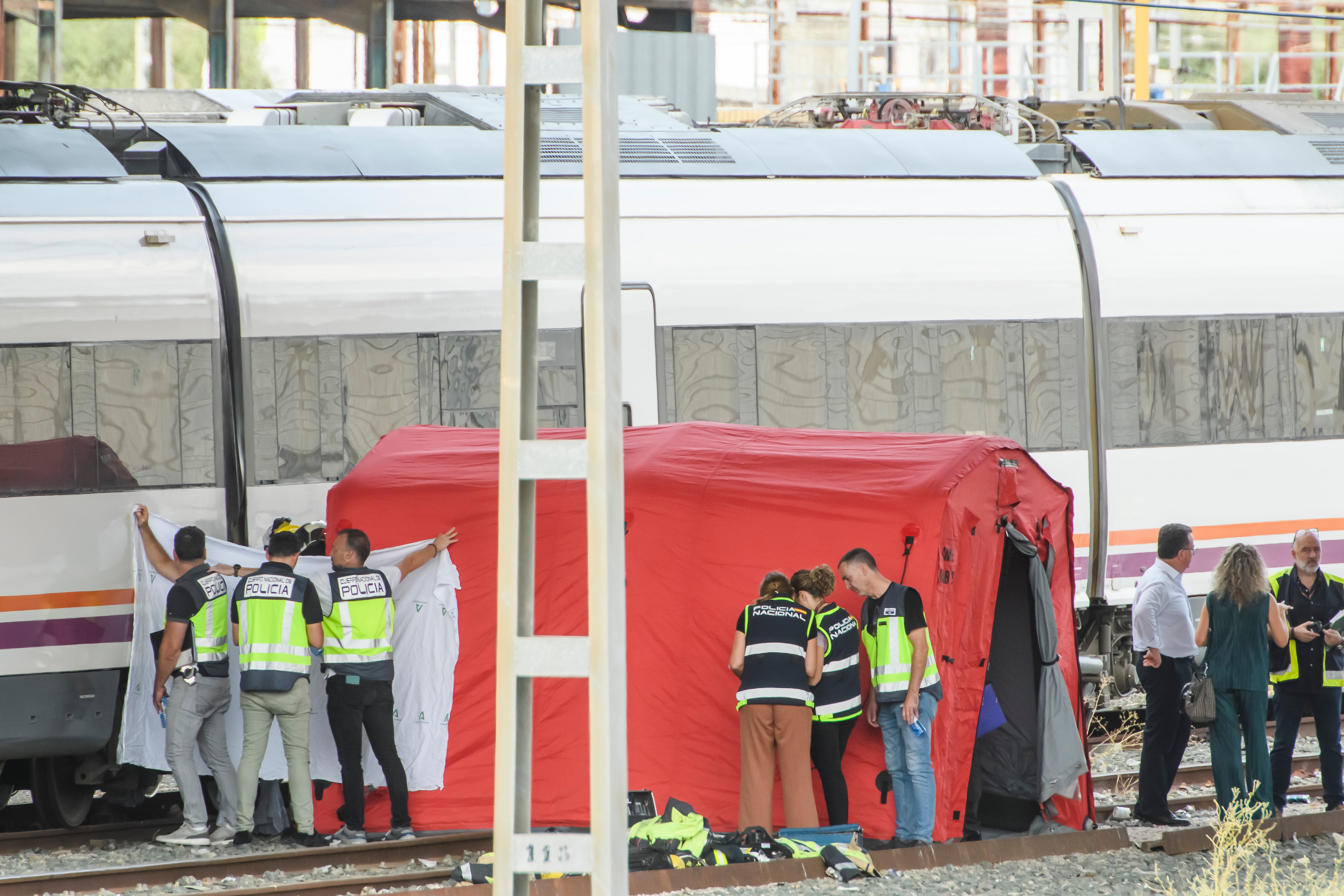 El cadáver de Álvaro Prieto fue encontrado este lunes entre dos vagones en las inmediaciones de la estación de Santa Justa de Sevilla. EFE/ Raúl Caro