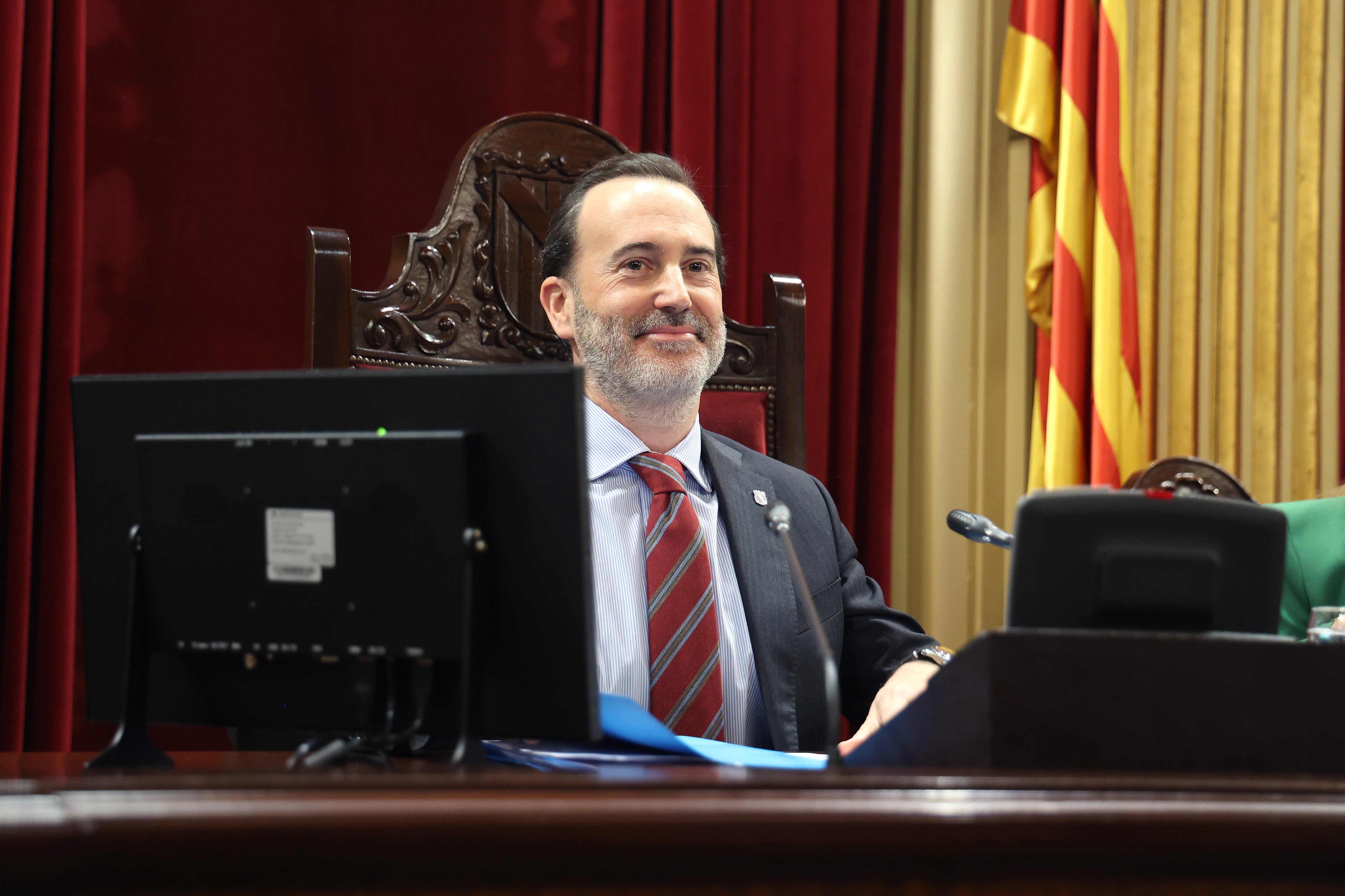 Gabriel Le Senne en un pleno del Parlament