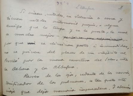 Guion escrito por Maximilano Thous en 1933 sobre La Albufera 1-6