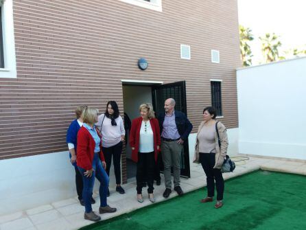 Durante la visita también conocieron el patio del centro