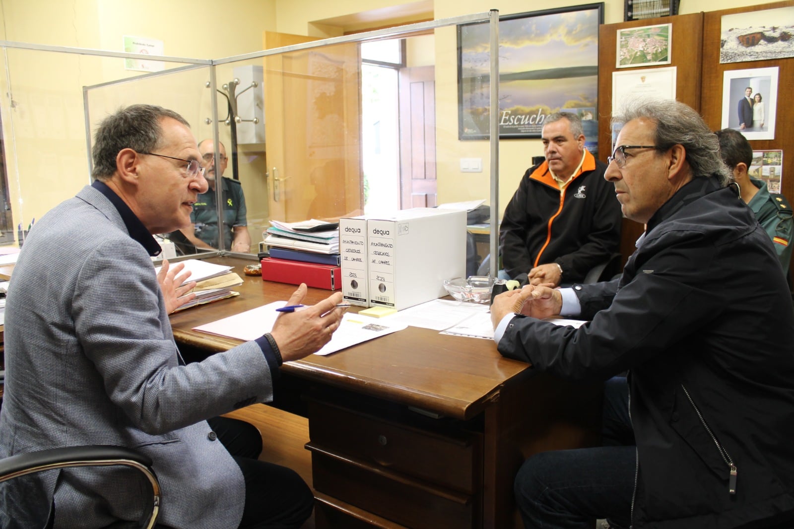 Visita del subdelegado del Gobierno a Cerecinos de Campos