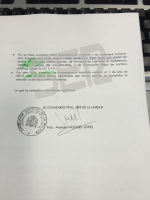 Tercera página del informe P.I.S.A