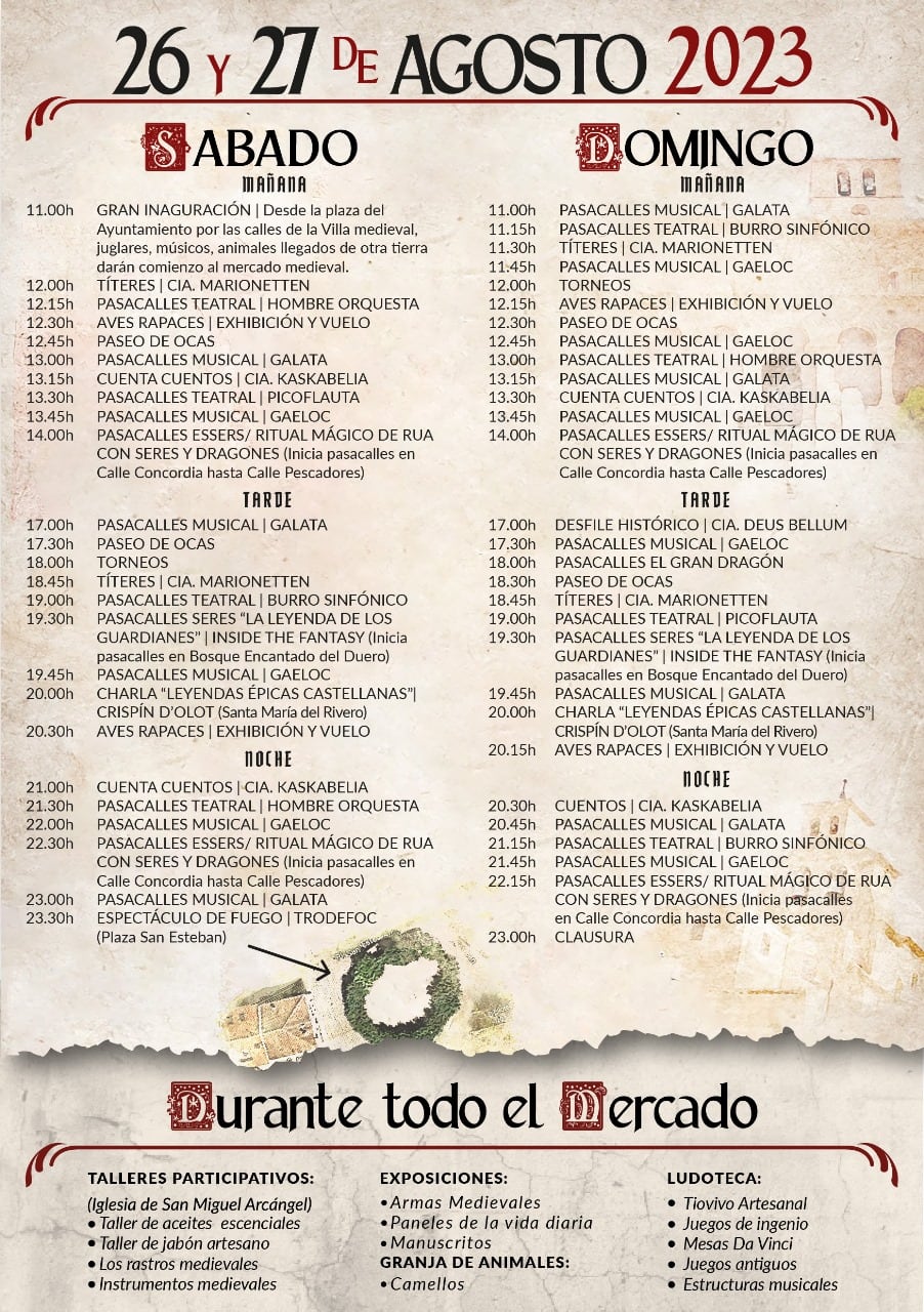 Cartel de las actividades