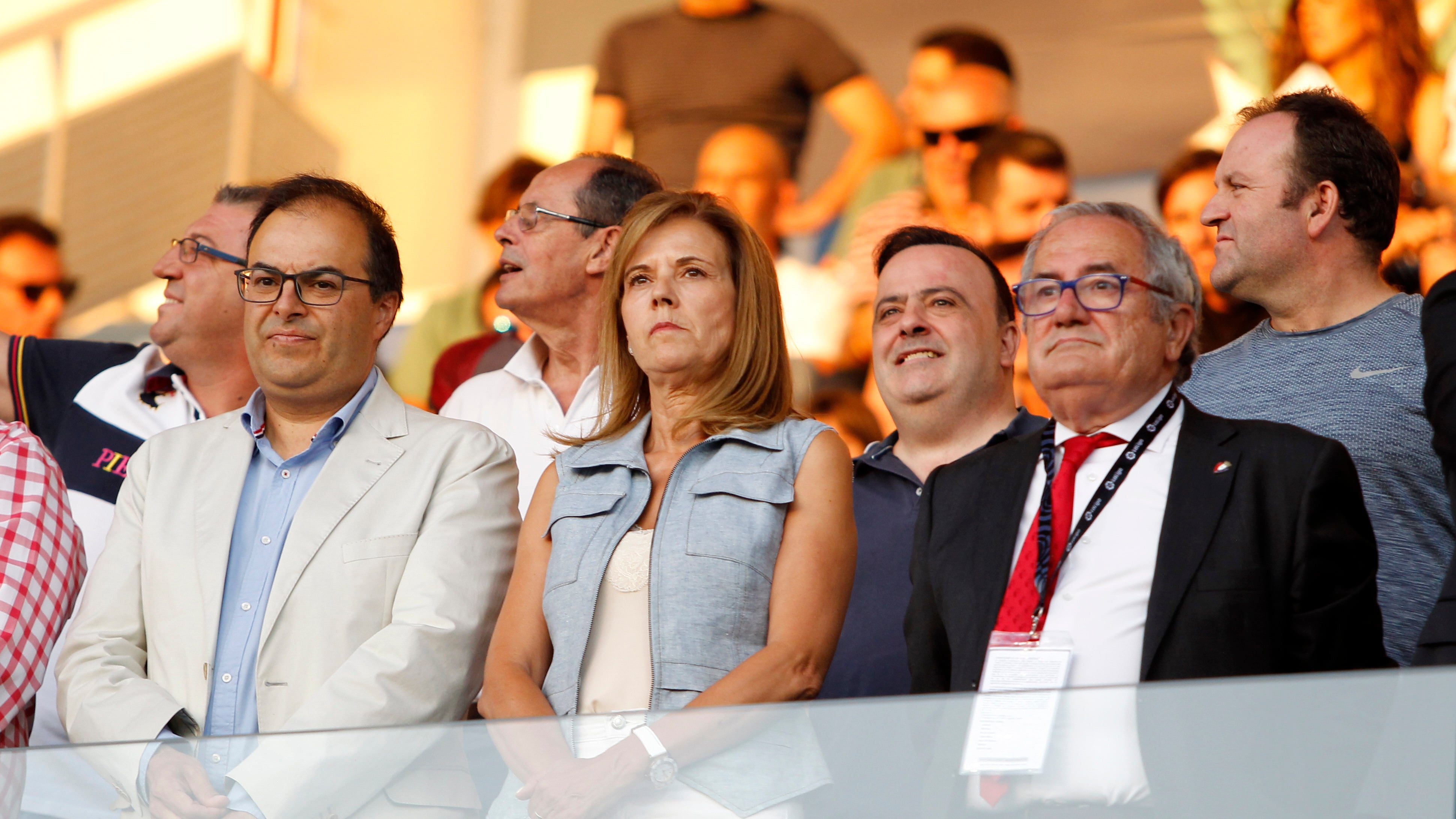 El alcalde de Leganés, Santiago Llorente, junto a la presidenta del CD Leganés Victoria Pavón