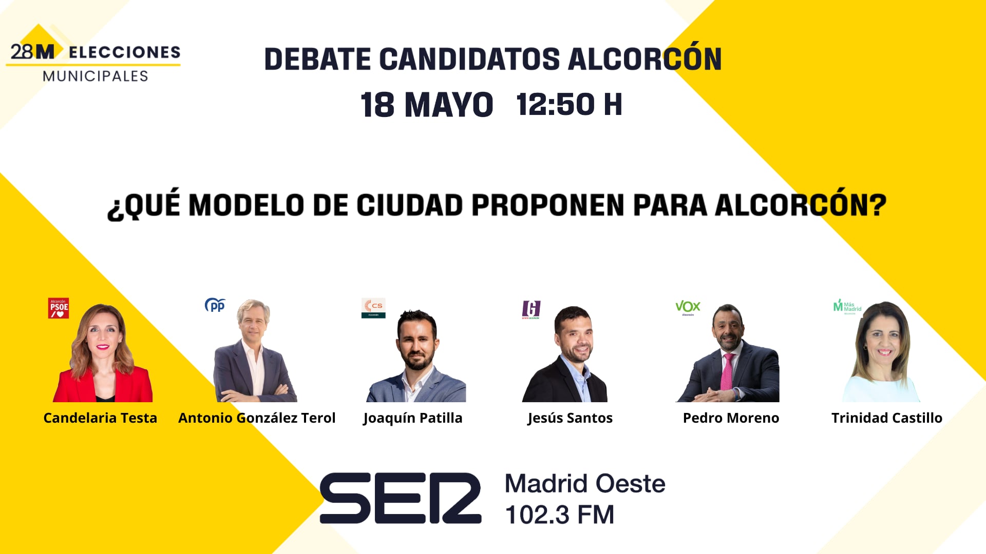 Cartel del debate de candidatos de Alcorcón