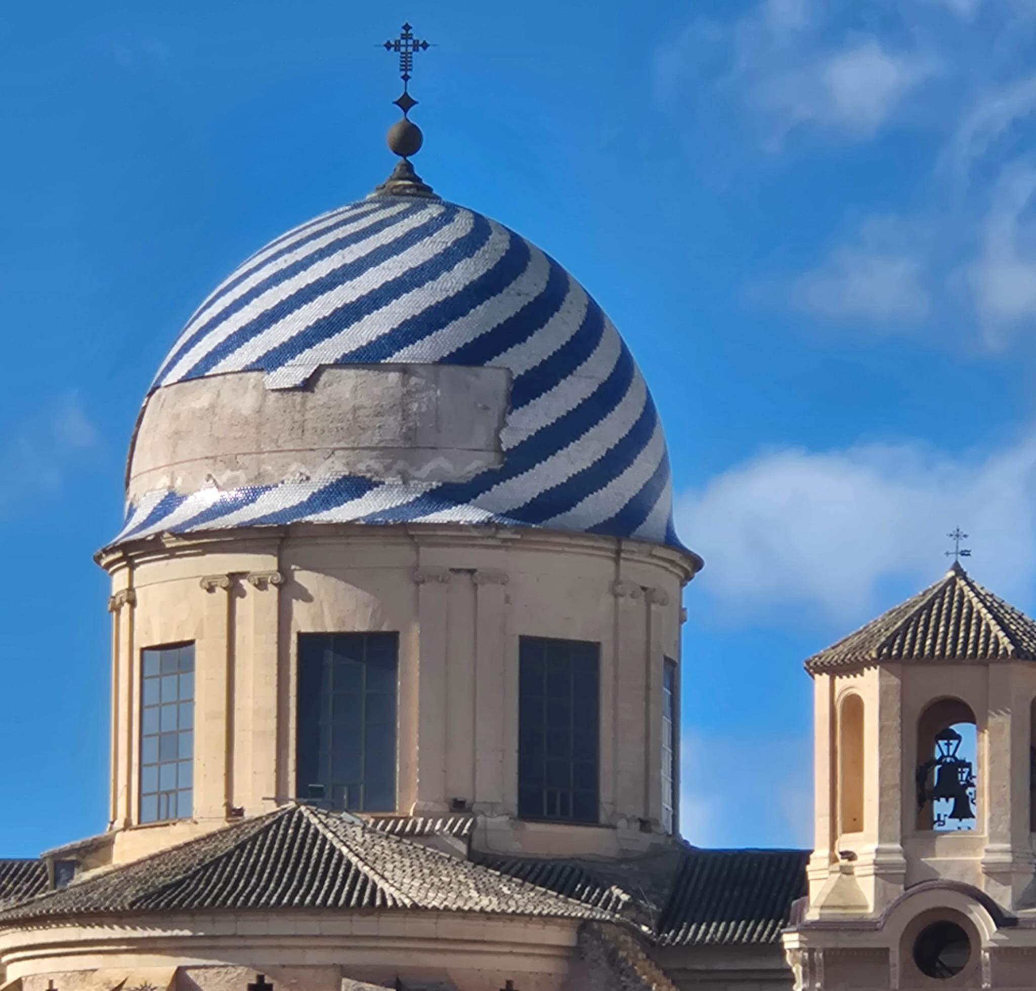 Estado de la cúpula de la Basílica de La Purísima Concepción de Yecla