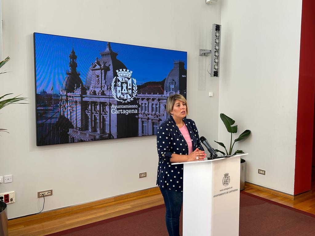 Noelia Arroyo comparece en el Ayuntamiento de Cartagena