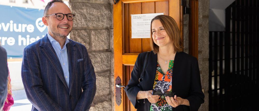 El cap de Govern, Xavier Espot i la cònsol major d'Escaldes Engordany, Rosa Gili